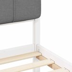 vidaXL Cadre de lit avec tête de lit rembourrée Gris clair