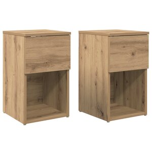 vidaXL Armoire de lit 2 pc Chêne artisanal 29 x 31 5 x 49 cm