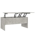 vidaXL Table basse gris béton 102x50 5x46 5 cm bois d'ingénierie