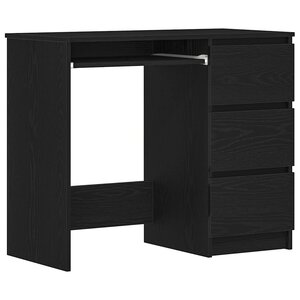 vidaXL Bureau chêne noir 90x45x76 cm bois d'ingénierie
