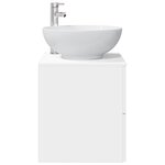 vidaXL Vanité de lavabo mural Blanc 49 5 x 44 5 x 66 5 cm