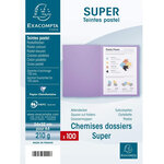 Paquet de 100 chemises JURA 250 en carte 240 grammes rouge EXACOMPTA