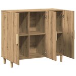 vidaXL Buffet chêne artisanal 90x34x80 cm bois d'ingénierie