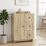 vidaXL Buffet Chêne Sonoma 66 x 34 5 x 90 cm Bois d'ingénierie