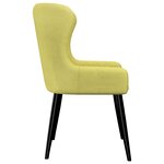 Vidaxl chaises à manger lot de 6 vert tissu