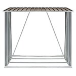 vidaXL Abri de stockage de bois Acier galvanisé 163x83x154 cm Marron