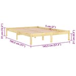 vidaXL Cadre de lit sans matelas bois massif 140x190 cm