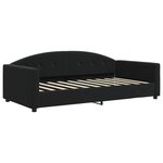 vidaXL Lit de jour avec gigogne et matelas noir 90x190 cm velours
