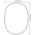 vidaXL Miroir mural Doré 40x30 cm