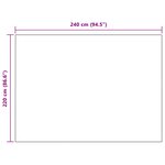 vidaXL Jeté Gris 240 x 220 cm Toison
