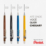 Portemines P203  marron  diamètre de mines: 0 3 mm PENTEL