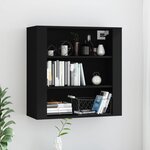 vidaXL Armoire murale Noir 80x33x80 cm Bois d'ingénierie