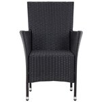 vidaXL Ensemble à manger d'extérieur 5 Pièces Résine tressée Noir