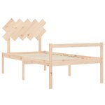 vidaXL Lit pour personne âgée et tête de lit 100x200 cm bois massif