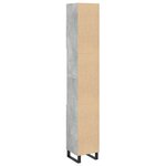 vidaXL Armoire de salle de bain gris béton 30x30x190 cm