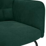 vidaXL Chaise à bascule Vert foncé Velours