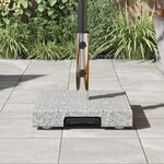 vidaXL Base de parasol à roulettes avec poignée granit gris 29 kg carrée