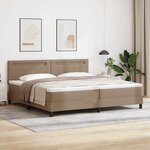 vidaXL Cadre de lit avec matelas Cappuccino 200 x 200 cm Faux cuir