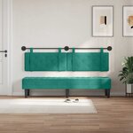 vidaXL Tête de lit suspendue Turquoise Velours