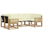 vidaXL Ensemble de canapés d'extérieur 6 Pièces Blanc et crème