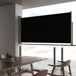 vidaXL Auvent latéral rétractable de patio 120 x 300 cm Noir