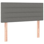 vidaXL Tête de lit Gris foncé 100x5x78/88 cm Tissu