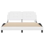 vidaXL Cadre de lit avec LED sans matelas Zadar blanc 160x200 cm