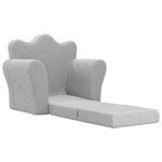 vidaXL Canapé-lit pour enfants gris clair peluche douce