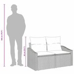 vidaXL Canapé de jardin avec coussin Marron 123 x 62 x 69 cm polyrotin