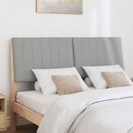 vidaXL Tête de lit capitonnée Gris clair 135 cm Pin massif