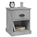 vidaXL Tables de chevet 2 Pièces gris béton 39x39x47 5 cm bois ingénierie