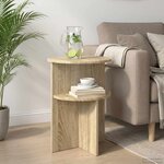 vidaXL Table d'appoint Chêne Sonoma Ø 39 5 x 55 cm Bois d'ingénierie