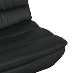 vidaXL Chaise Pivotante Noire Faux cuir  Métal Moyenne Chaise Noire