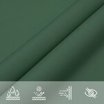 vidaXL Voile de parasol tissu oxford rectangulaire 3x4 m vert foncé