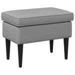 vidaXL Pouf Gris clair 55 x 35 x 41 cm Tissu