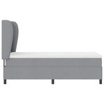 vidaXL Lit à ressorts avec matelas Gris clair 80 x 200 cm tissu
