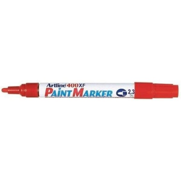 Marqueur 'Paint 400 XF' permanent indélébile pointe conique 2 3 mm rouge ARTLINE
