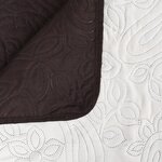 vidaXL Couvre-lit à double face matelassé 220 x 240 cm Crème et marron