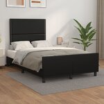 vidaXL Cadre de lit sans matelas noir 120x190 cm similicuir