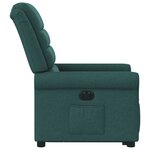 vidaXL Fauteuil inclinable électrique vert foncé tissu