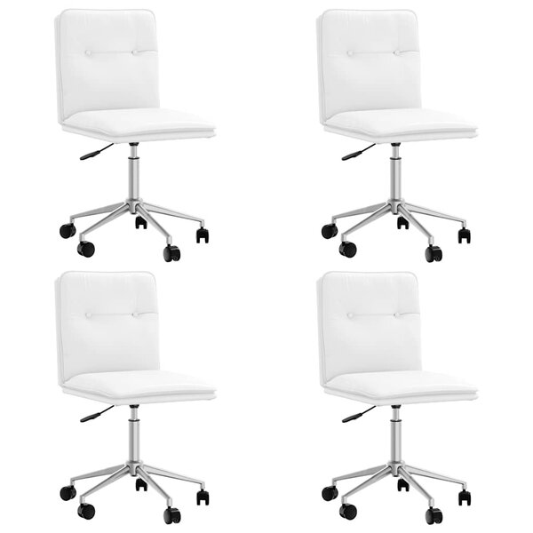 vidaXL Chaises à manger lot de 4 blanc similicuir