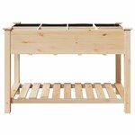 vidaXL Cache-pot de jardin avec étagère Beige 115 x 59 x 76.5 cm