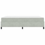 vidaXL Cadre de lit avec matelas Gris clair 140 x 190 cm tissu