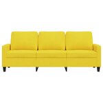 vidaXL Canapé à 3 places Jaune clair 180 cm Tissu