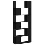 Étagère vidaXL en chêne noir 80x24x186 cm en bois d'ingénierie