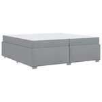 vidaXL Cadre de lit Gris clair 200 x 200 cm tissu