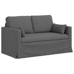 vidaXL Canapé 2 Pièces Gris foncé 139 x 78 x 80 cm tissu