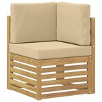 vidaXL Ensemble de canapés d'extérieur 9 pc Blanc et Beige Polyester