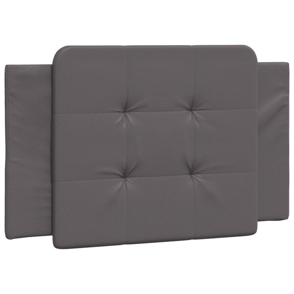 vidaXL Coussin de tête de lit Zadar gris 80 cm similicuir
