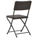 vidaXL Chaises pliables de jardin lot de 2 PEHD et acier